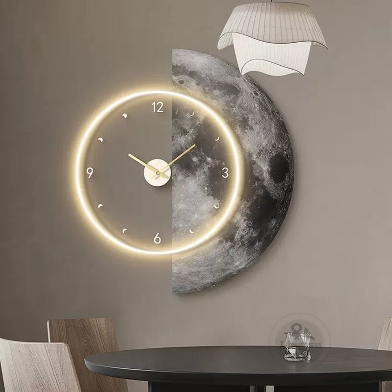 Luxury Watch House - นาฬิกาแขวนผนังหรูหรา โมเดิร์น ไฟ LED สำหรับห้องรับประทานอาหาร ของตกแต่งบ้านสวยงาม