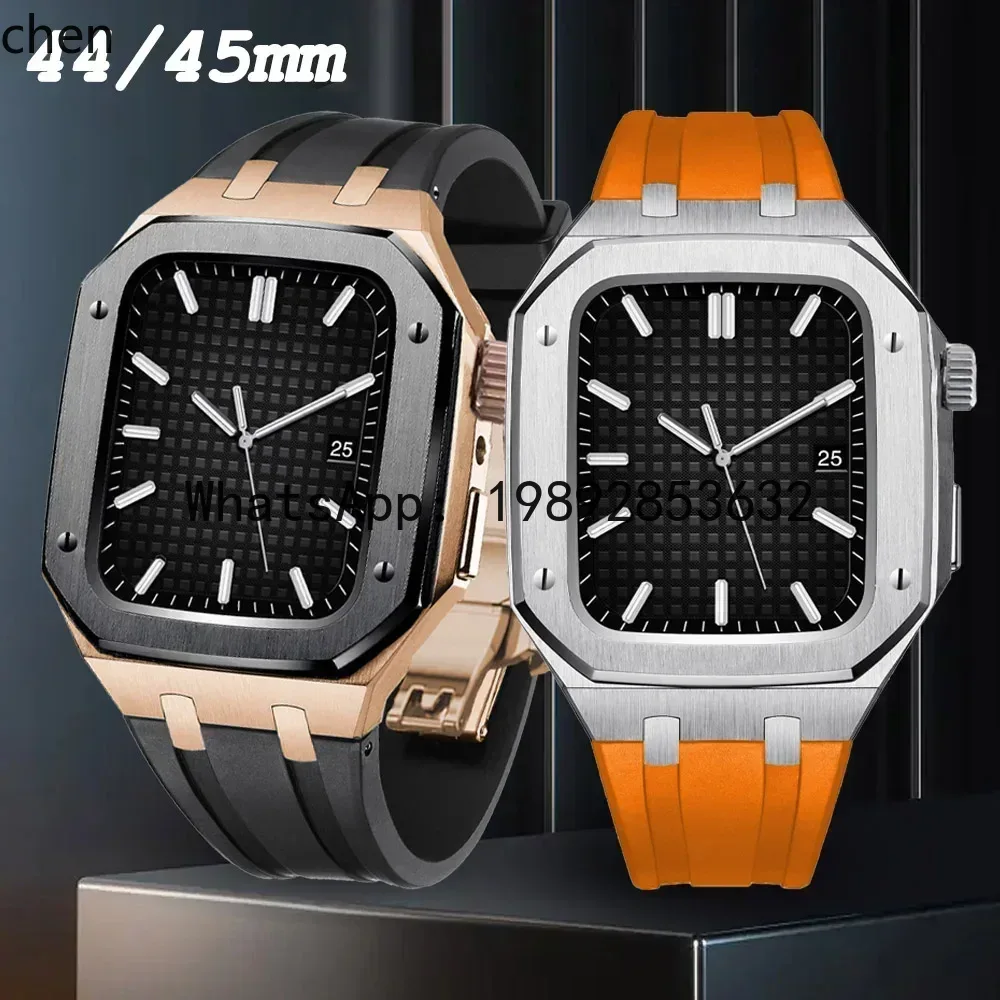 Luxury Watch Events - ZZ 45 มม. 44 มม. ตัวเรือนโลหะ+สายซิลิโคน