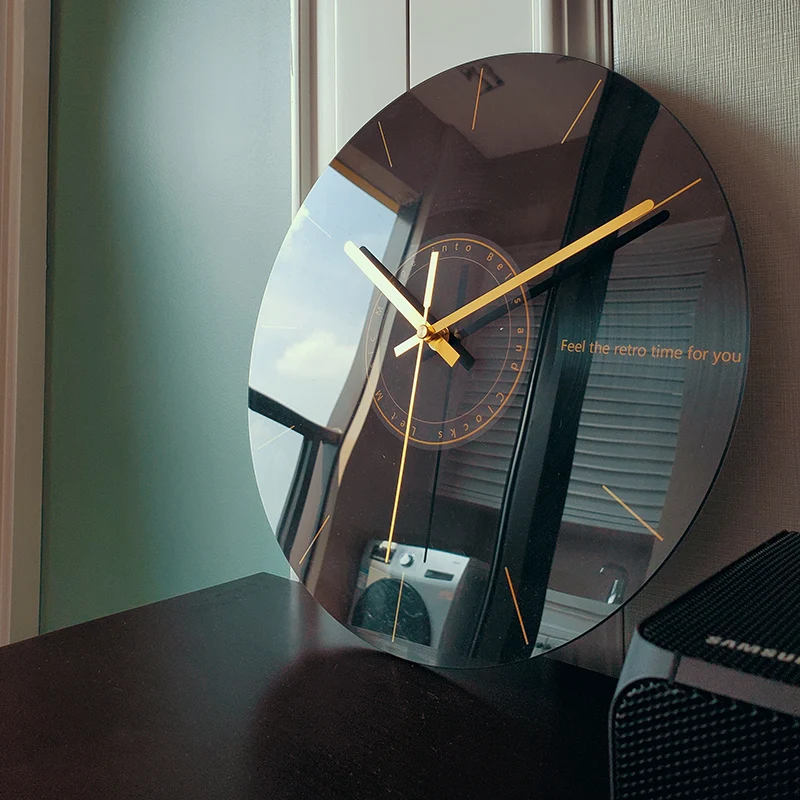 Luxury Watch House - Luxury Silent Wall นาฬิกาห้องนั่งเล่นแก้วนาฬิกา Wall Home