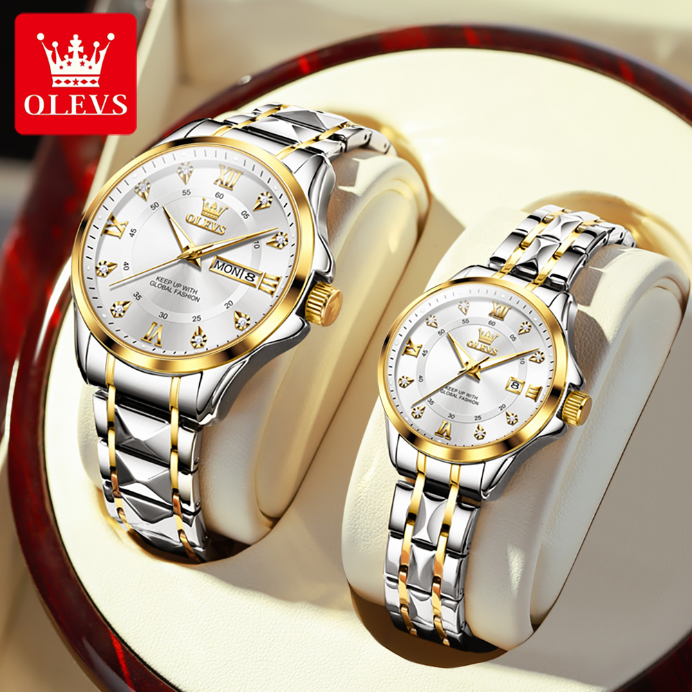 Best Luxury Quartz Watch - OLEVS 2906 นาฬิกาคู่ Original Roman Scale