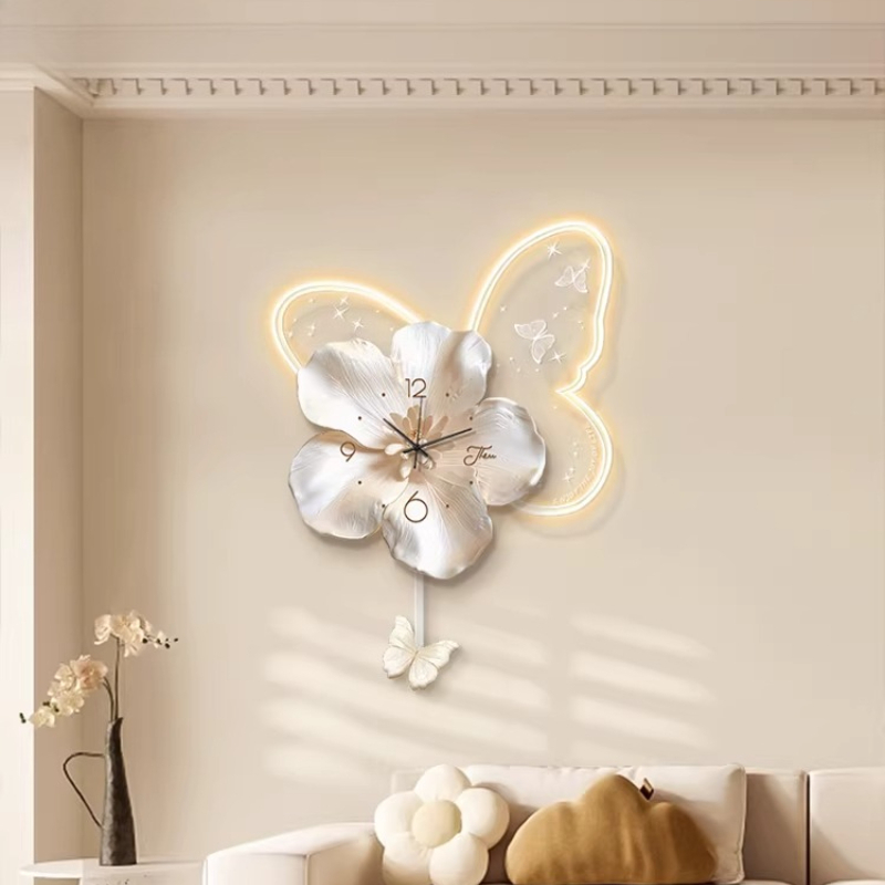 Luxury Watch House - นาฬิกาดิจิตอล LED นาฬิกาแขวนผนังสำหรับห้องนั่งเล่น ตกแต่งบ้านหรูหรา นาฬิกาเกมมิ่ง นาฬิกาแขวนผนังดีไซน์หรูหรา