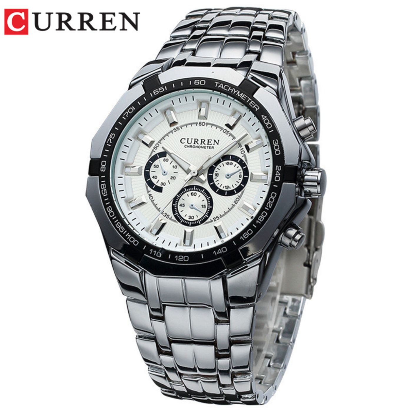 Luxury Watch Brands - CURREN ผู้ชายแบรนด์หรูทหารกีฬาบุรุษนาฬิกาเหล็กควอตซ์นาฬิกาผู้ชายนาฬิกากันน้ำธุรกิจนาฬิกาเรลิโอ มาสคูลิโน