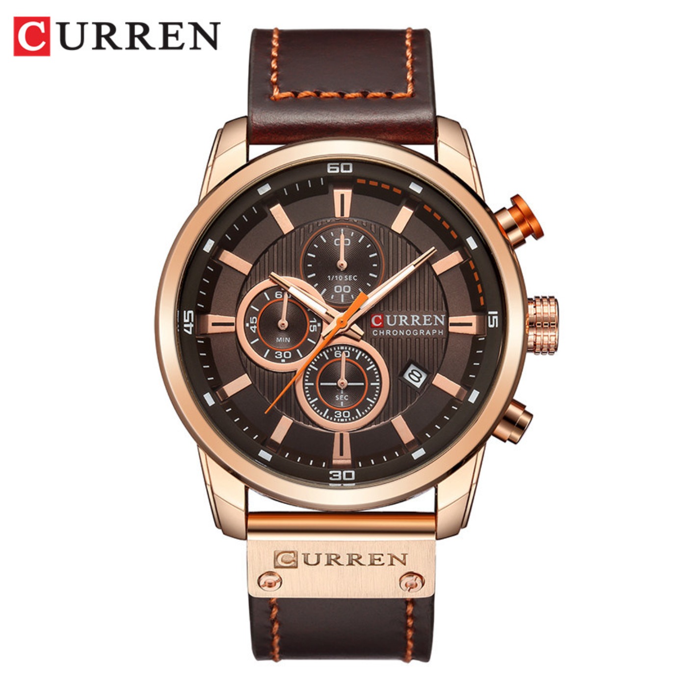 Luxury Watch Brands - นาฬิกาข้อมือควอตซ์แฟชั่น CURREN สำหรับผู้ชาย แบรนด์ดัง หรูหรา นาฬิกาโครโนกราฟ