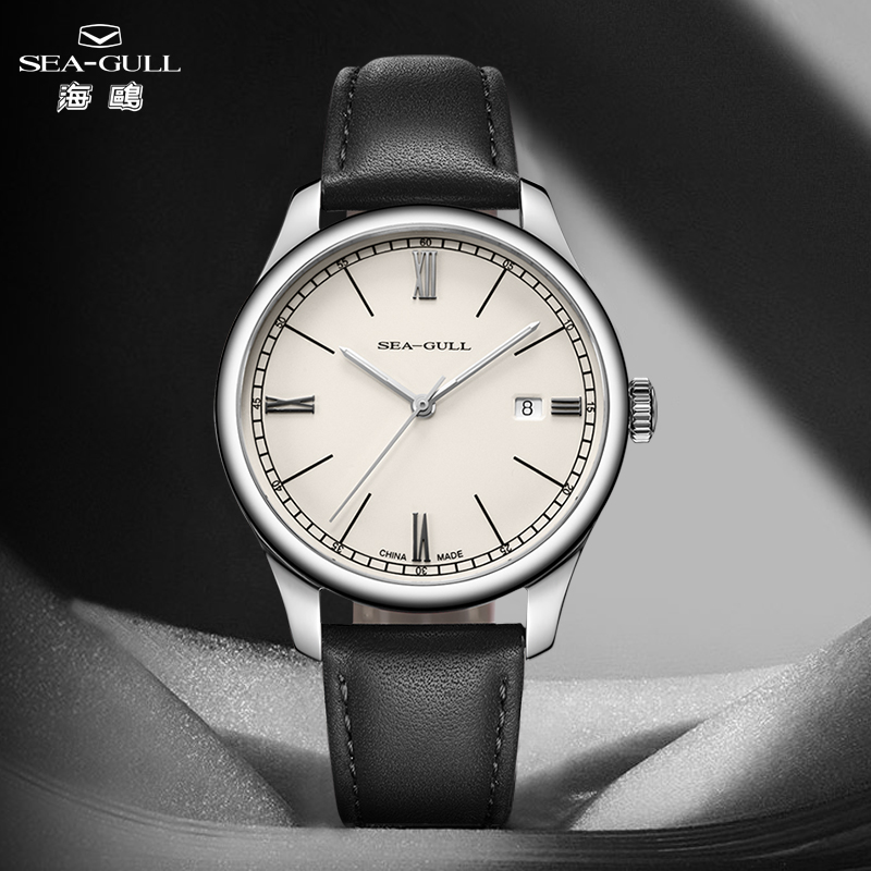 Guilloché Dial Watch - นาฬิกาข้อมือผู้ชาย Seagull ระบบกลไกอัตโนมัติ ดีไซน์หรูหรา ตัวเรือนสแตนเลส 316L