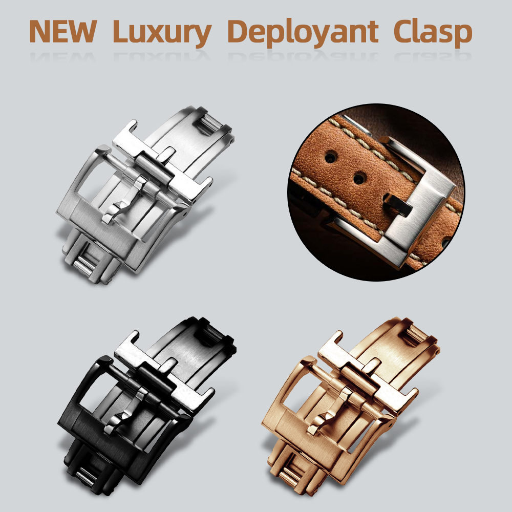 Luxury Watch Face - ตัวล็อคสายนาฬิกาแบบสปริงดีไซน์หรูหราใหม่ ขนาด 16 มม. 18 มม.