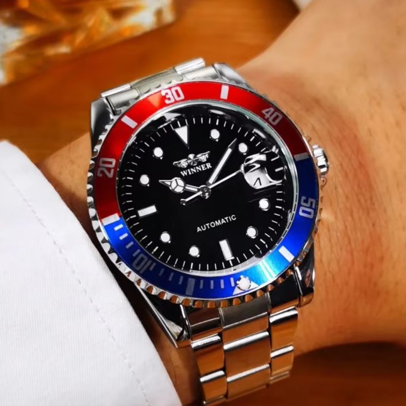 Luxury Watch Values - นาฬิกาข้อมือผู้ชายแบบกลไกอัตโนมัติ รุ่นคลาสสิค ซีรีส์ โค้ค ไซเคิล นาฬิกาธุรกิจและกีฬาอเนกประสงค์