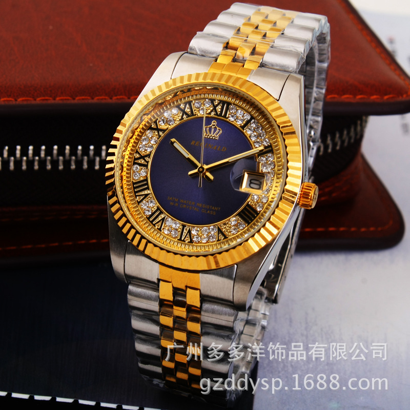 Best Luxury Quartz Watch - 2016 Luxury HK REGINALD ยี่ห้อนาฬิกาข้อมือ Golden