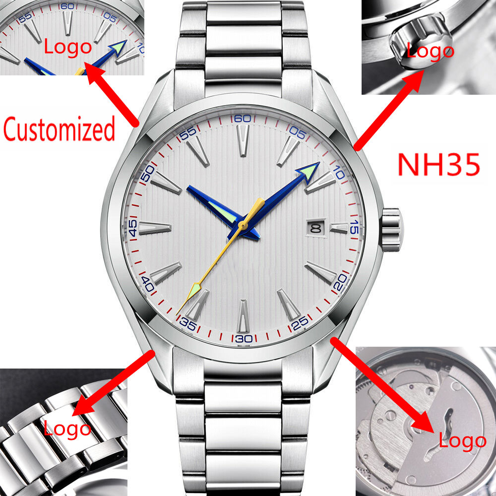 Luxury Watch Brands - โลโก้แบบกำหนดเอง 41 มม. นาฬิกาข้อมือผู้ชาย Miyota/NH35 ระบบออโตเมติก