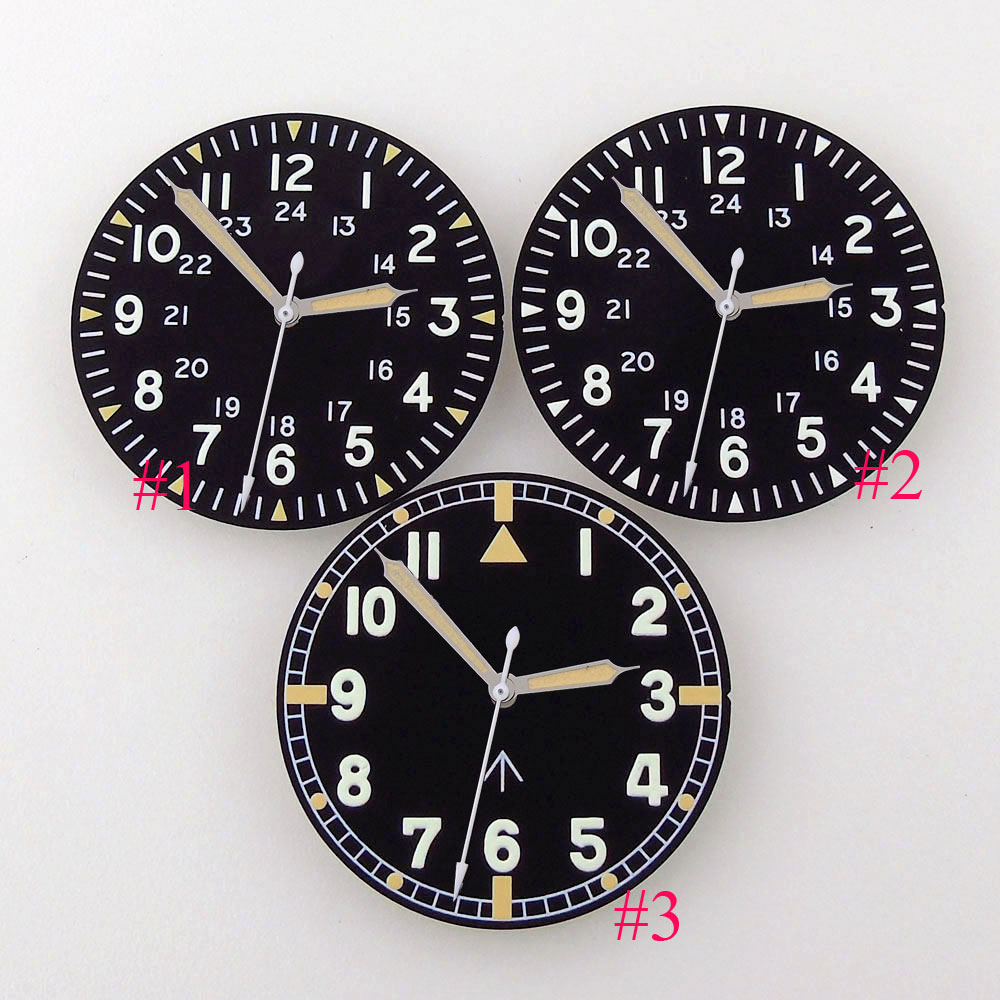 Luxury Watch Face - 33.5 มม.สีดํานาฬิกา Dial Fit สําหรับ NH34