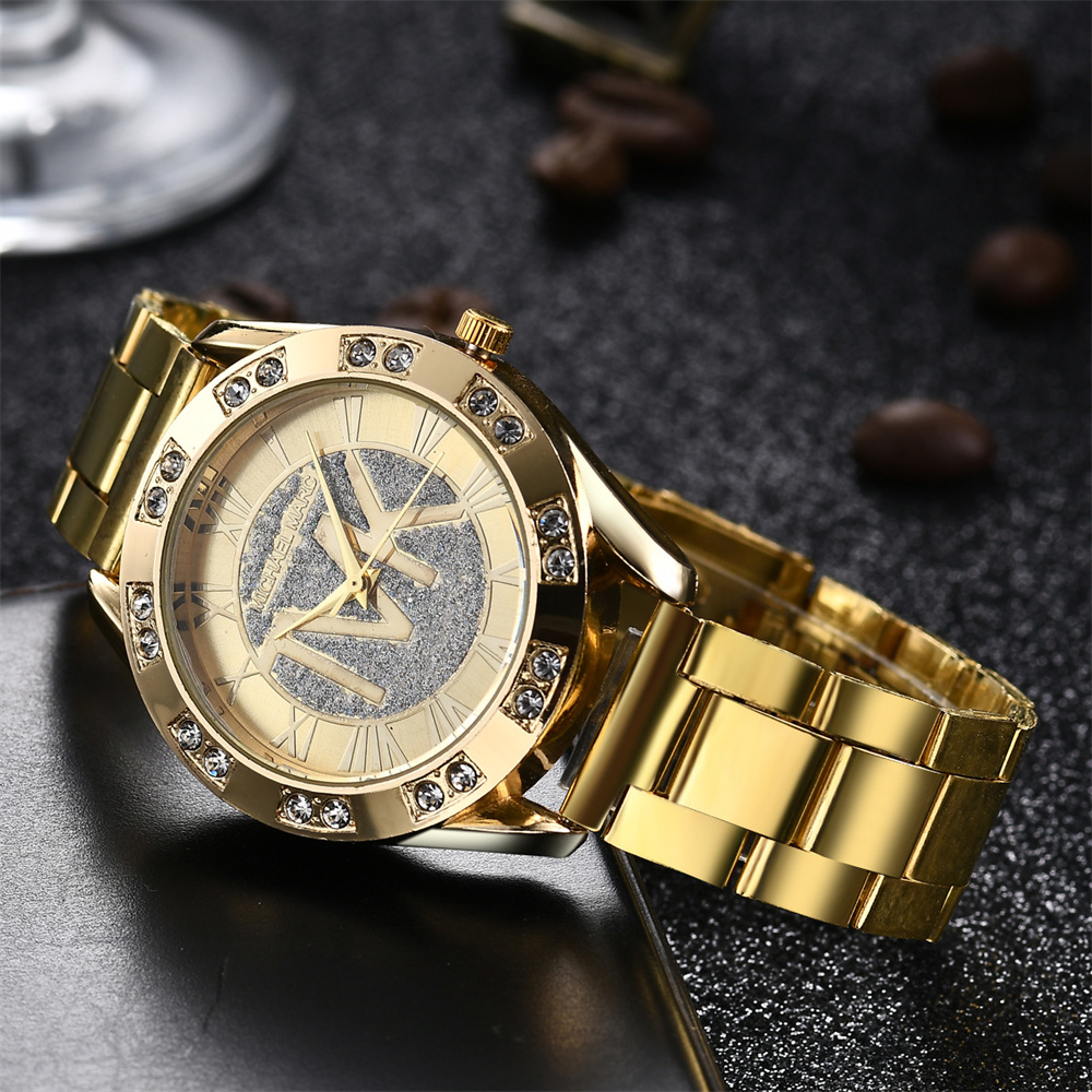 Luxury Watch House - นาฬิกาผู้หญิงสุดหรูแฟชั่น 2025 เพชร TVK นาฬิกาควอตซ์ธุรกิจสแตนเลสสตีลทองสุภาพสตรีนาฬิกาของขวัญนาฬิกาข้อมือ