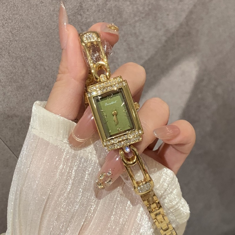 Luxury Watch Values - นาฬิกาข้อมือดีไซน์เฉพาะตัวสไตล์วินเทจหรูหราเบาๆ สำหรับผู้หญิง รุ่น Small Pin Old