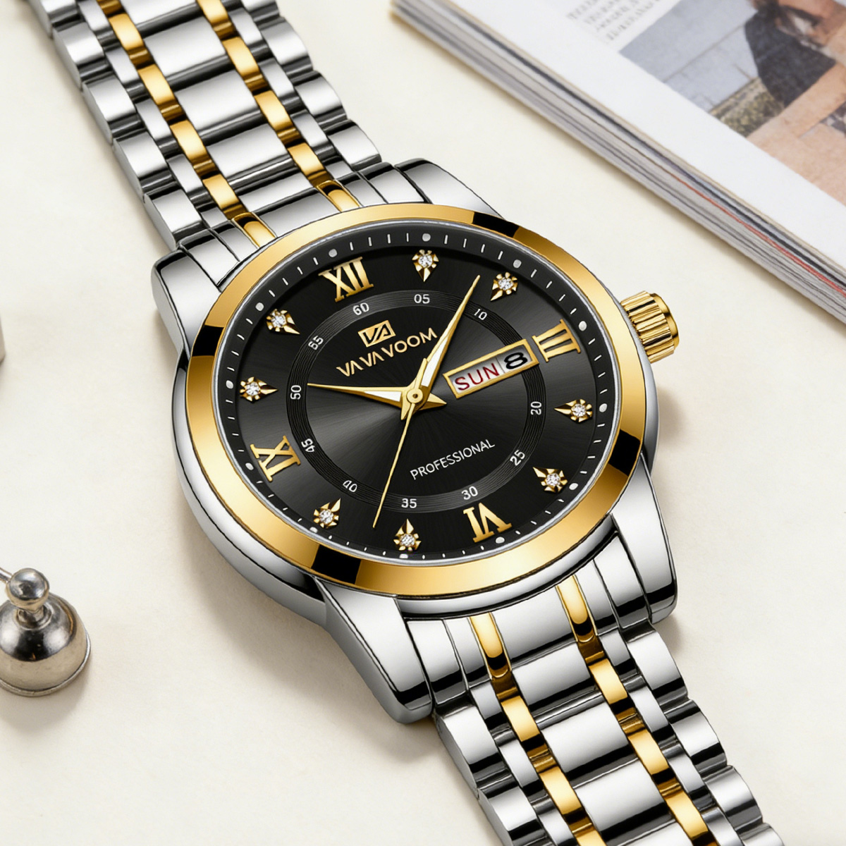 นาฬิกาข้อมือสแตนเลสสตีลประดับเ - Luxury Watch Green Dial บทวิจารณ์และราคา