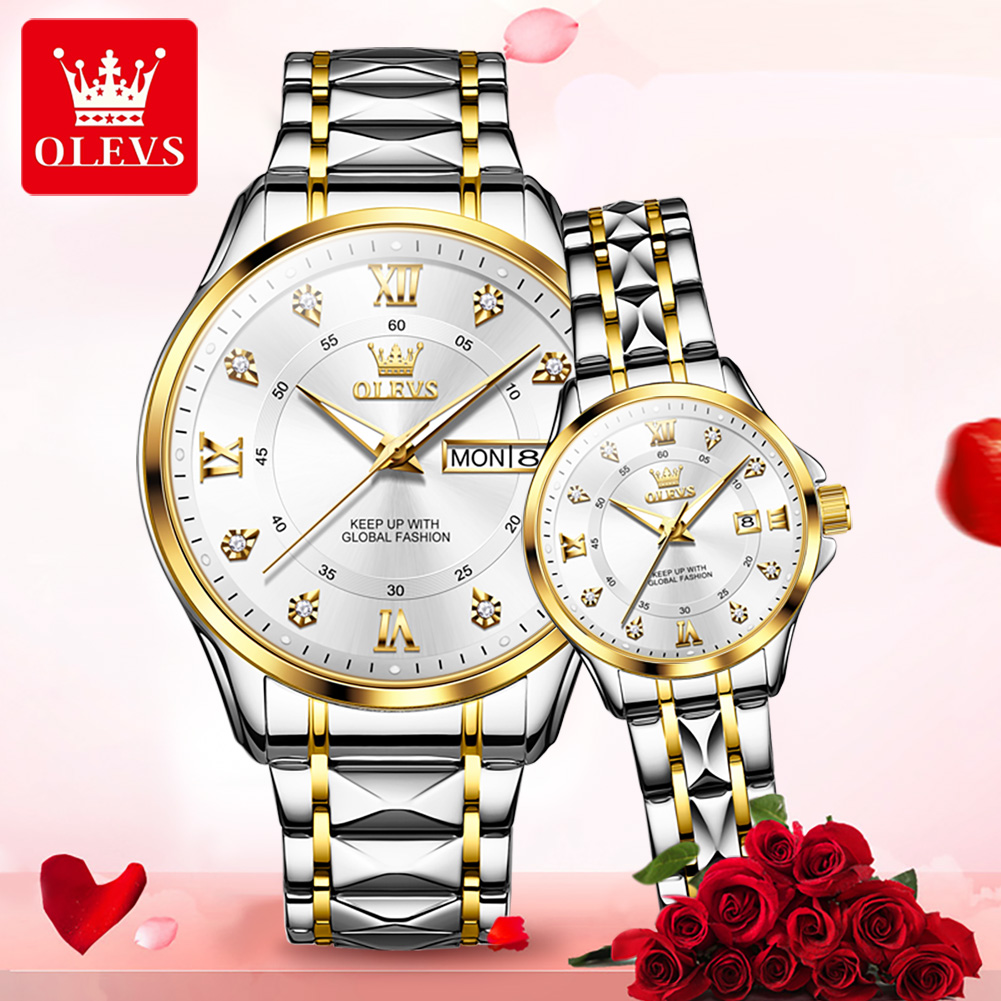 OLEVS 2906 นาฬิกาคู่ Original  - Best Luxury Quartz Watch บทวิจารณ์และราคา