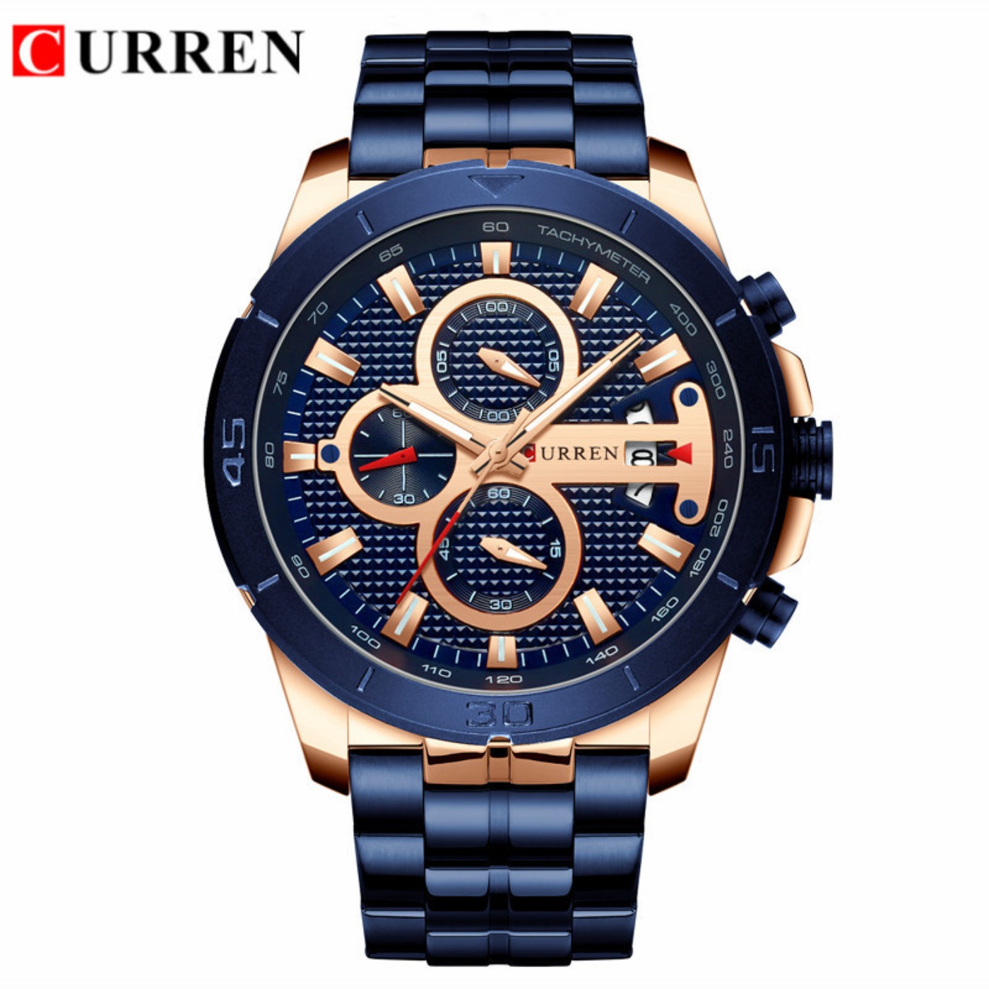 CURREN นาฬิกาผู้ชายกันน้ำโครโน - Luxury Watch Brands บทวิจารณ์และราคา