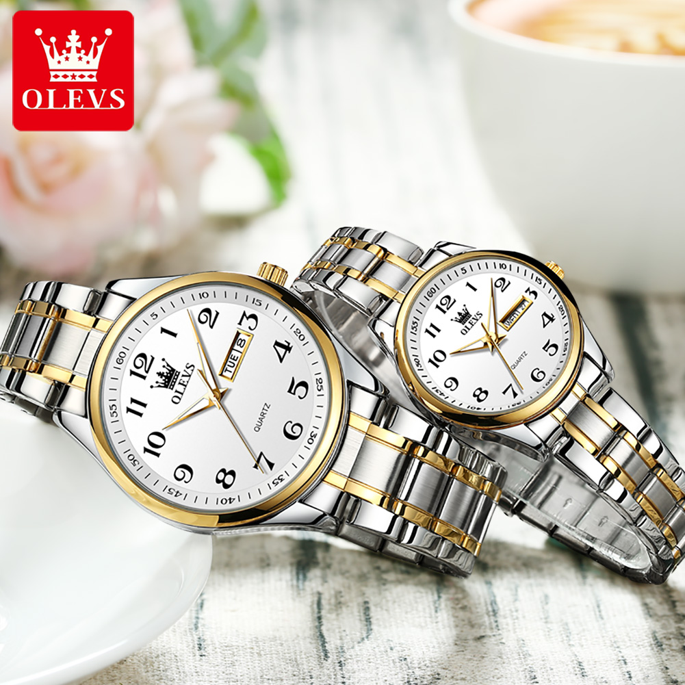 OLEVS ใหม่แฟชั่นคู่นาฬิกาสําหร - Best Luxury Quartz Watch บทวิจารณ์และราคา