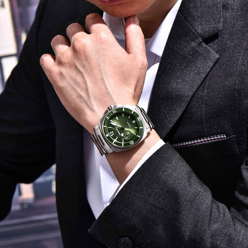 PAGANI DESIGN นาฬิกาผู้ชายหรูห - Luxury Watch Green Dial บทวิจารณ์และราคา