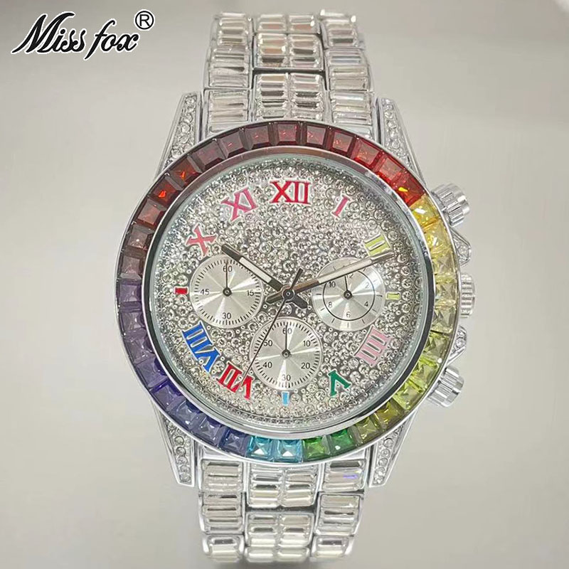 MISSFOX Luxury Iced นาฬิกาผู้ช - Luxury Watch Iceberg บทวิจารณ์และราคา