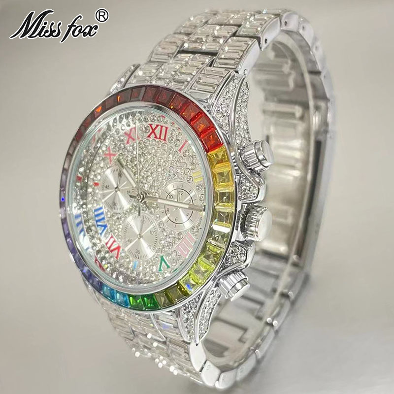 MISSFOX Luxury Iced นาฬิกาผู้ช - Luxury Watch Iceberg บทวิจารณ์และราคา