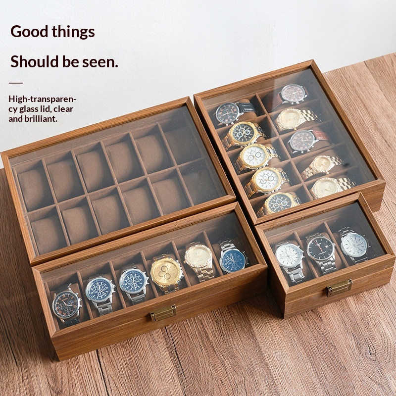กล่องเก็บนาฬิกาลายไม้แบล็ควอลน - Luxury Watch House บทวิจารณ์และราคา