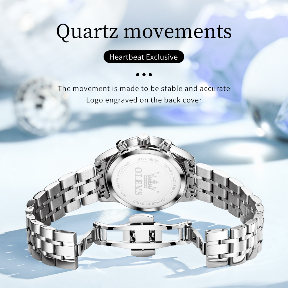 OLEVS นาฬิกาสตรีแฟชั่นสุภาพสตร - Luxury Watch Green Dial บทวิจารณ์และราคา