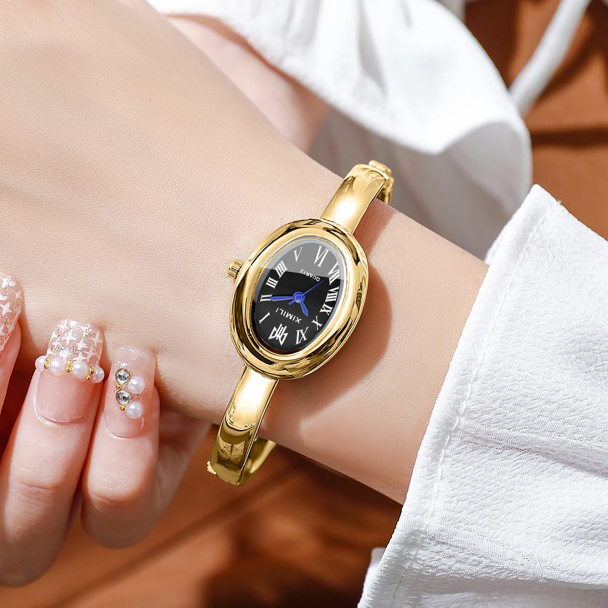 2026XIMILI นาฬิกาวงกลมวินเทจสำ - Luxury Watch White บทวิจารณ์และราคา