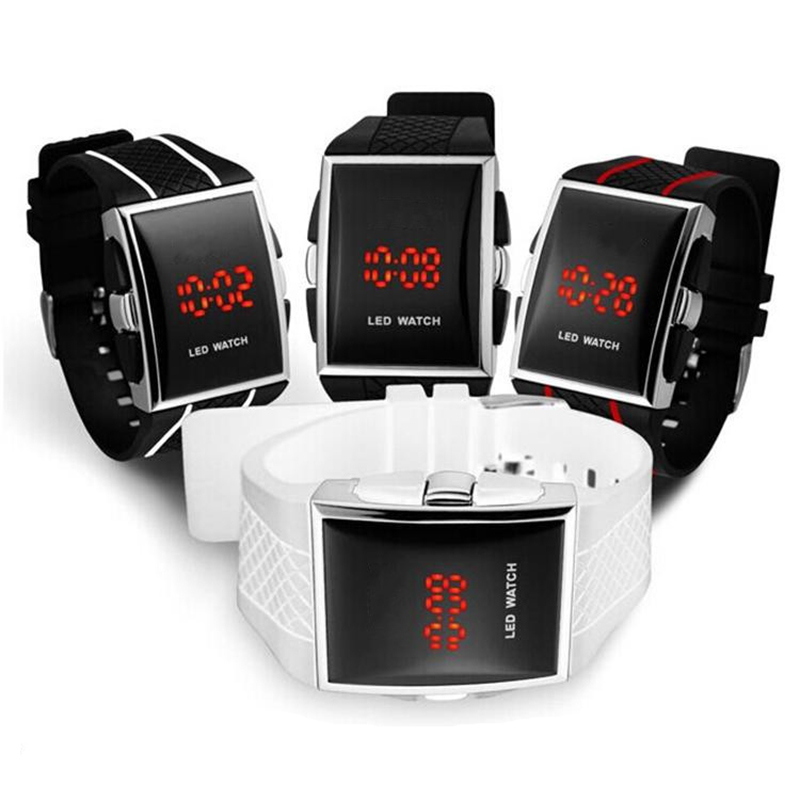 ผู้ชายกีฬานาฬิกาดิจิตอลสีดําสี - Luxury Watch White บทวิจารณ์และราคา