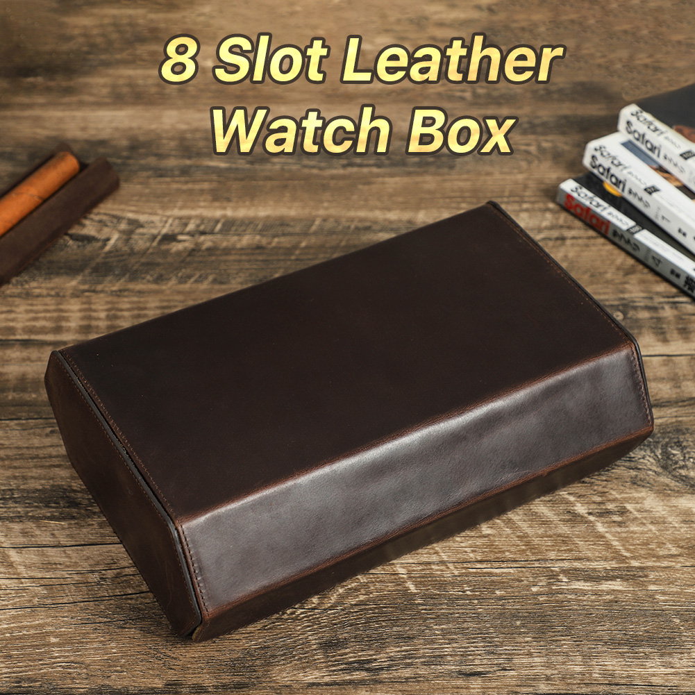 กล่องเก็บนาฬิกาหนังแท้สุดหรู 8 - Luxury Watch Winder Box บทวิจารณ์และราคา