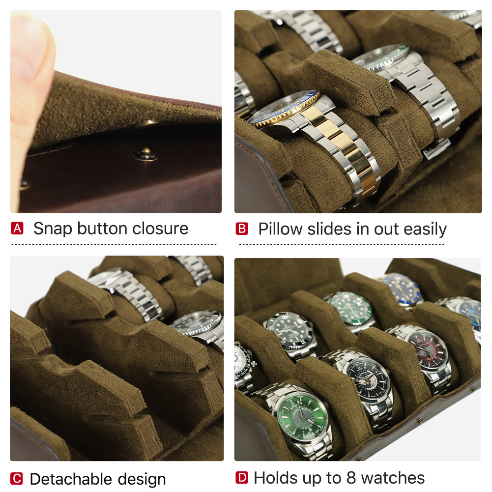 กล่องเก็บนาฬิกาหนังแท้สุดหรู 8 - Luxury Watch Winder Box บทวิจารณ์และราคา