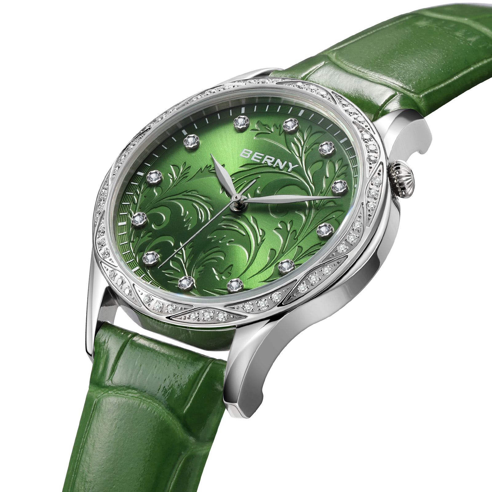 BERNY นาฬิกาควอทซ์สำหรับผู้หญิ - Luxury Watch Green Dial บทวิจารณ์และราคา