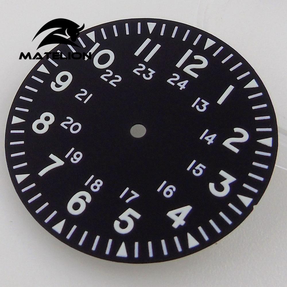 33.5 มม.สีดํานาฬิกา Dial Fit ส - Luxury Watch Face บทวิจารณ์และราคา