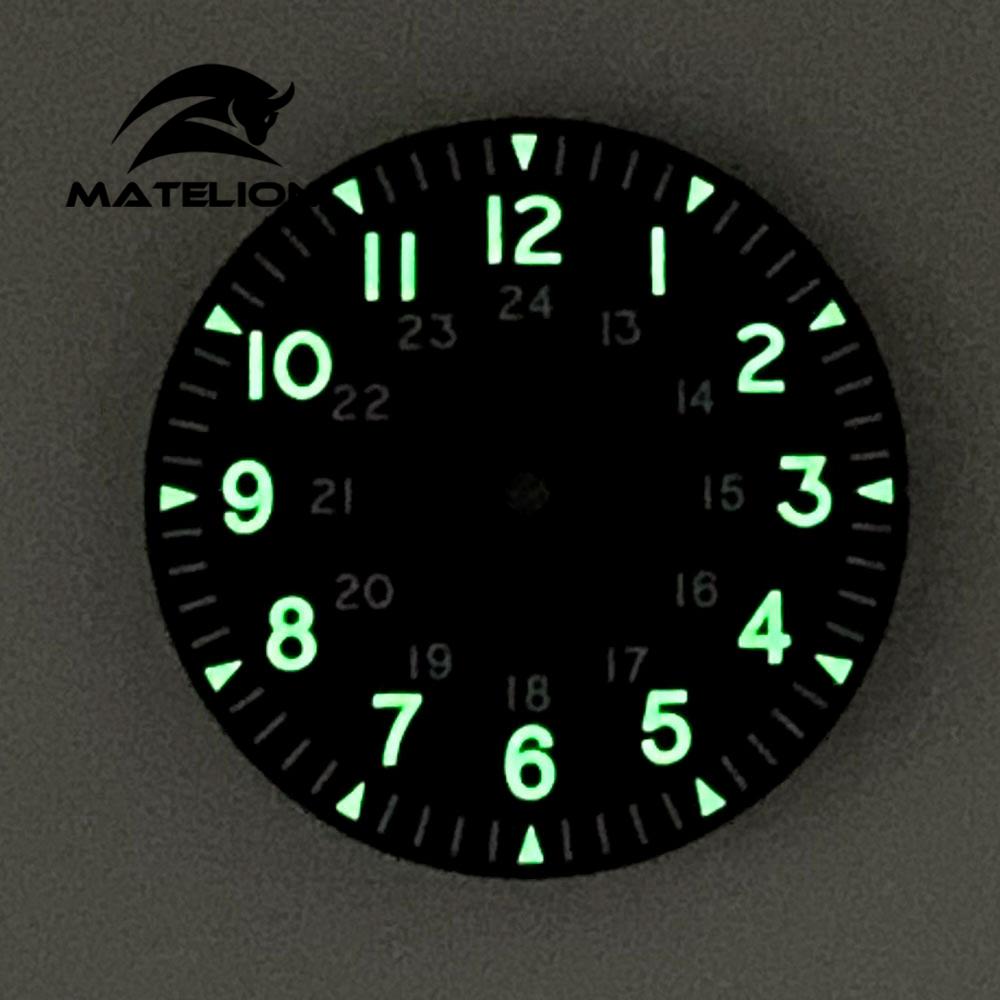 33.5 มม.สีดํานาฬิกา Dial Fit ส - Luxury Watch Face บทวิจารณ์และราคา