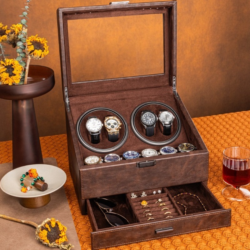 เครื่องหมุนนาฬิกาแบบหมุนได้ เค - Luxury Watch Winder Box บทวิจารณ์และราคา
