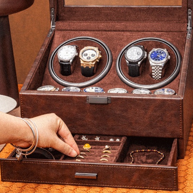 เครื่องหมุนนาฬิกาแบบหมุนได้ เค - Luxury Watch Winder Box บทวิจารณ์และราคา