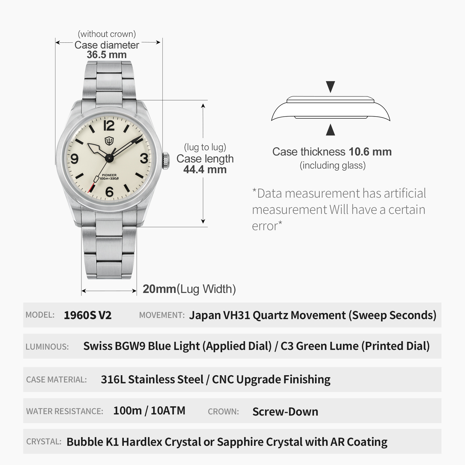 Watchdives WD1960S V2 วินเทจคร - Luxury Watch Green Dial บทวิจารณ์และราคา