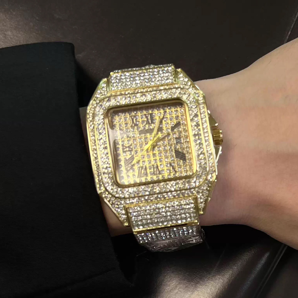 นาฬิกาข้อมือผู้ชายสีทองหรือสีด - Luxury Watch Iceberg บทวิจารณ์และราคา
